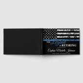 Thin Blue Line American Flag Police Retirement Gästebuch (Voll)