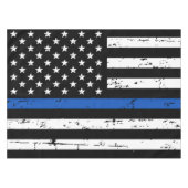 Thin Blue Line American Flag Police Tischdecke (Vorderseite (Horizontal))