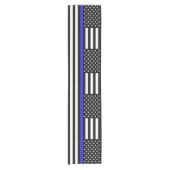 Thin Blue Line & American Flag Police / US-Büro Kurzer Tischläufer (Vorderseite)