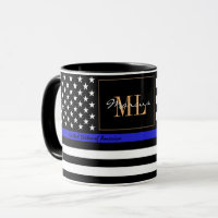 Thin Blue Line & American Flag Police / US-Büro