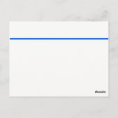 Thin Blue Line American Flag Postkarte (Rückseite)