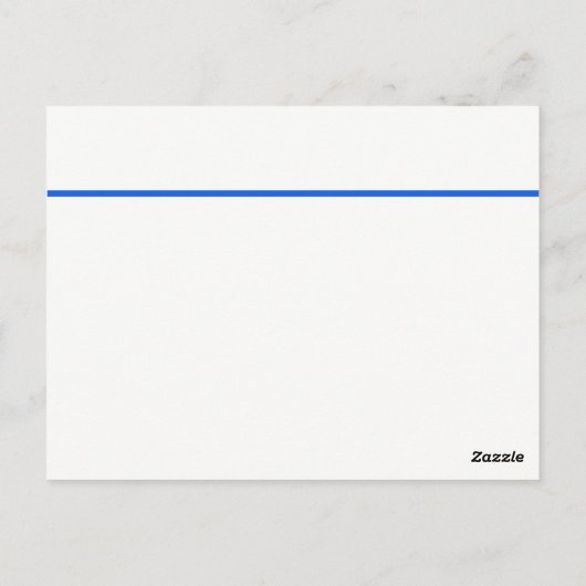 Thin Blue Line American Flag Postkarte (Rückseite)