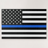 Thin Blue Line American Flag Puzzle (Horizontal)
