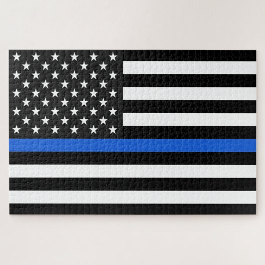Thin Blue Line American Flag Puzzle (Horizontal)
