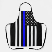 Thin Blue Line American Flag Schürze (Vorderseite)