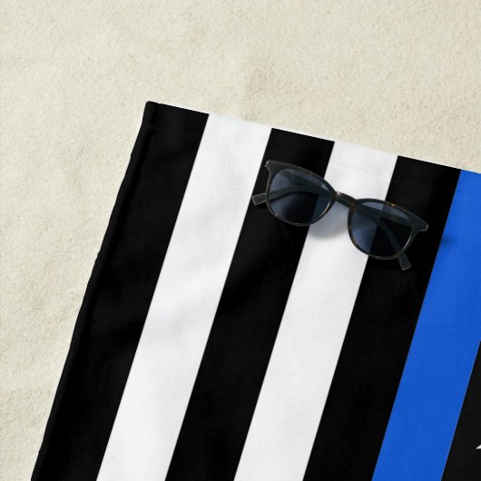 Thin Blue Line American Flag Strandtuch (Beispiel)