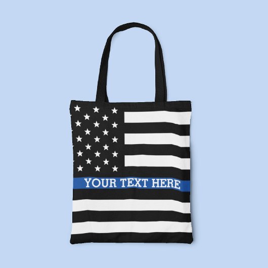 Thin Blue Line - American Flag Tote Bag Tasche