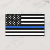 Thin Blue Line American Flag Visitenkarte (Rückseite)