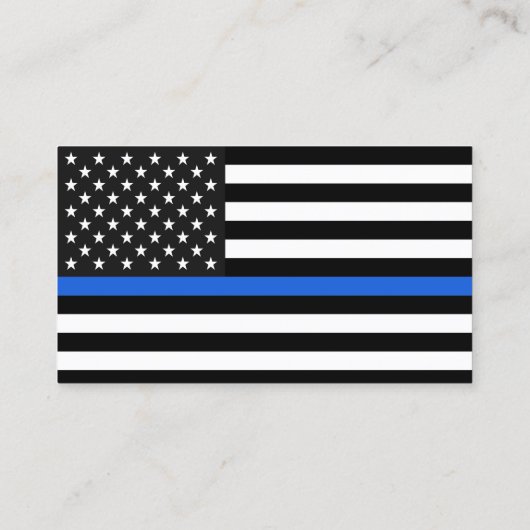 Thin Blue Line American Flag Visitenkarte (Rückseite)
