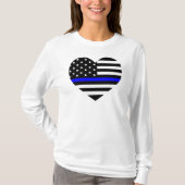 Thin Blue Line American Flag - Women's T - Shirt (Vorderseite)