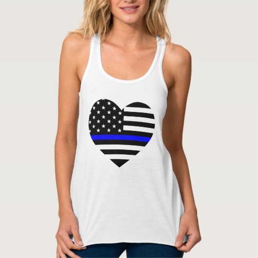Thin Blue Line American Flag - Women's T - Shirt (Vorderseite)