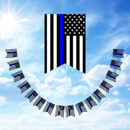 Thin Blue Line American Wimpelkette