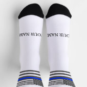 Thin Blue Line Amerikanische Flagge der Strafverfo Socken (Oben)