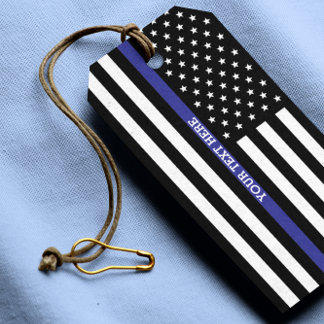 Thin Blue Line - Amerikanische Flagge Geschenkanhänger
