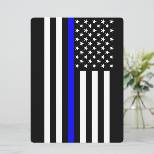 Thin Blue Line amerikanischer Stil (Stehend Vorderseite)