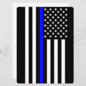 Thin Blue Line amerikanischer Stil (Vorne/Hinten)