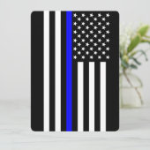 Thin Blue Line amerikanischer Stil (Stehend Vorderseite)
