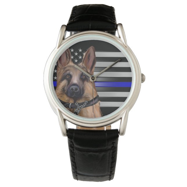 THIN BLUE LINE ARMBANDUHR (Vorderseite)