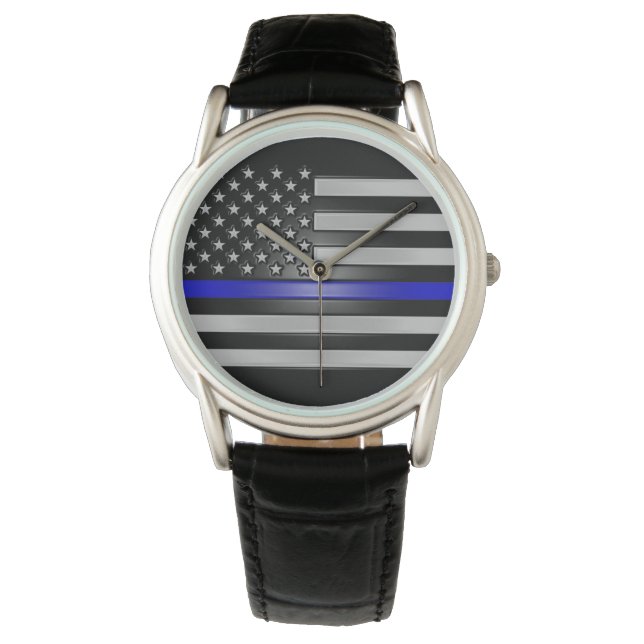 THIN BLUE LINE ARMBANDUHR (Vorderseite)