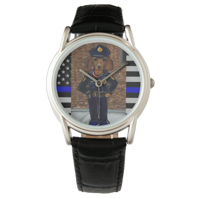 THIN BLUE LINE ARMBANDUHR (Vorderseite)