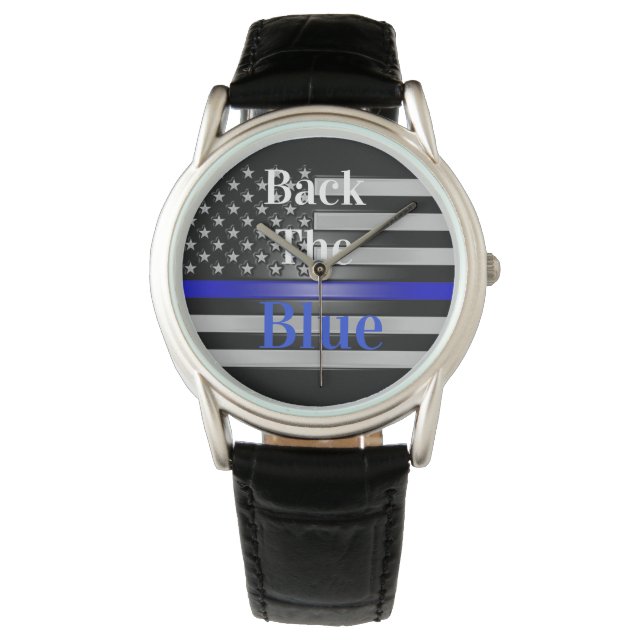 THIN BLUE LINE ARMBANDUHR (Vorderseite)