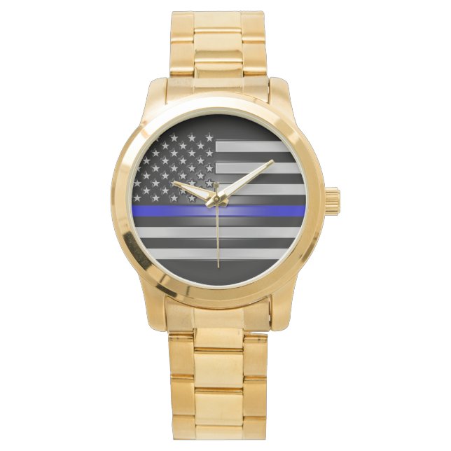 THIN BLUE LINE ARMBANDUHR (Vorderseite)