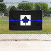 Thin Blue Line auf kanadischem Flaggendesign Banner (Insitu)