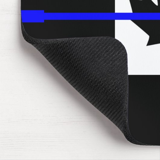 Thin Blue Line auf kanadischem Flaggendesign Mousepad (Ecke)