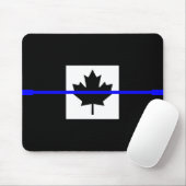 Thin Blue Line auf kanadischem Flaggendesign Mousepad (Mit Mouse)