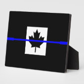 Thin Blue Line auf kanadischer Flagge Fotoplatte (Seite)