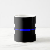 Thin Blue Line auf kanadischer Flagge Kaffeetasse (Mittel)