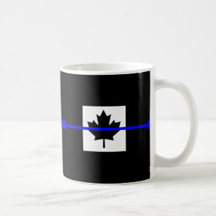 Thin Blue Line auf kanadischer Flagge Kaffeetasse