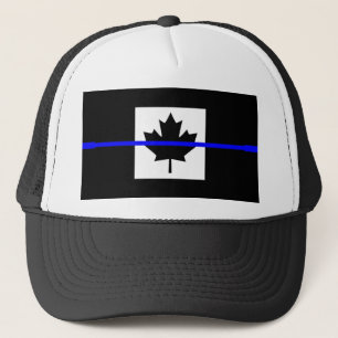 Thin Blue Line auf kanadischer Flagge Truckerkappe