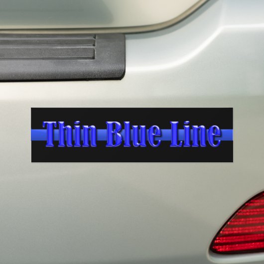 Thin Blue Line Autoaufkleber (Auf Auto)