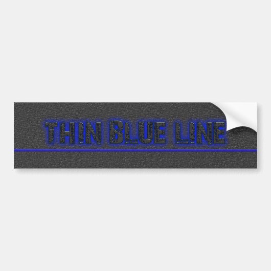 Thin Blue Line Autoaufkleber (Vorne)