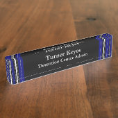 Thin Blue Line - Bars Namplate Namensplakette (Seite)