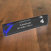 Thin Blue Line - Beängstigender, irreführender Fla Namensplakette (Seite)