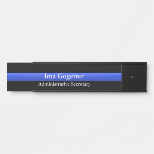 Thin Blue Line - Benutzerdefiniertes Türzeichen Türschild (Vorderseite )