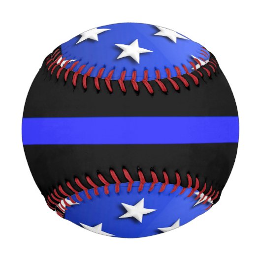 Thin Blue Line Big US Flagge Baseball (Rückseite)