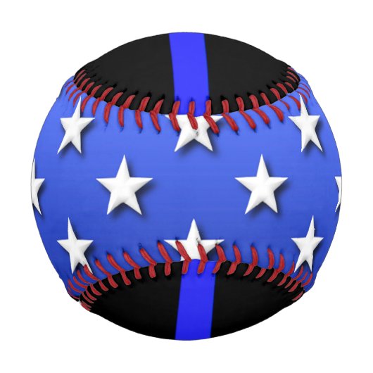 Thin Blue Line Big US Flagge Baseball (Vorderseite)