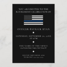 Thin Blue Line Black Police Flag Retirement Party