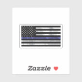Thin-Blue-Line-Blue-Lives-Matter-Flag-Aufkleber Aufkleber (Blatt)