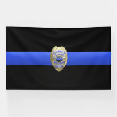 Thin Blue Line Brothers Abzeichen Banner halten (Horizontal)