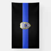 Thin Blue Line Brothers Abzeichen Banner halten (Vertikal)