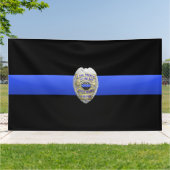 Thin Blue Line Brothers Abzeichen Banner halten (Außenbereich)