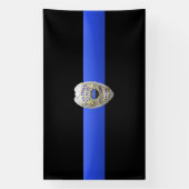 Thin Blue Line Brothers Abzeichen Banner halten (Vertikal)