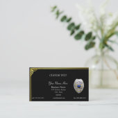 Thin Blue Line Brothers Bewahren Abzeichen Busines Visitenkarte (Stehend Vorderseite)