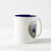 Thin Blue Line Brüder Abzeichen halten Zweifarbige Tasse (VorderseiteRechts)