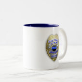 Thin Blue Line Brüder Abzeichen halten Zweifarbige Tasse (VorderseiteRechts)