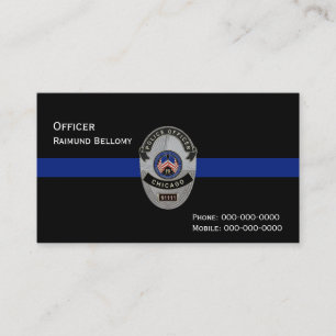 Thin Blue Line Business Card Visitenkarte